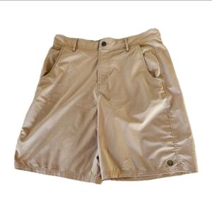 Free Fly Stretch Hybrid Shorts Mens Size 34 Khaki Fish Hiking Outdoor Golf